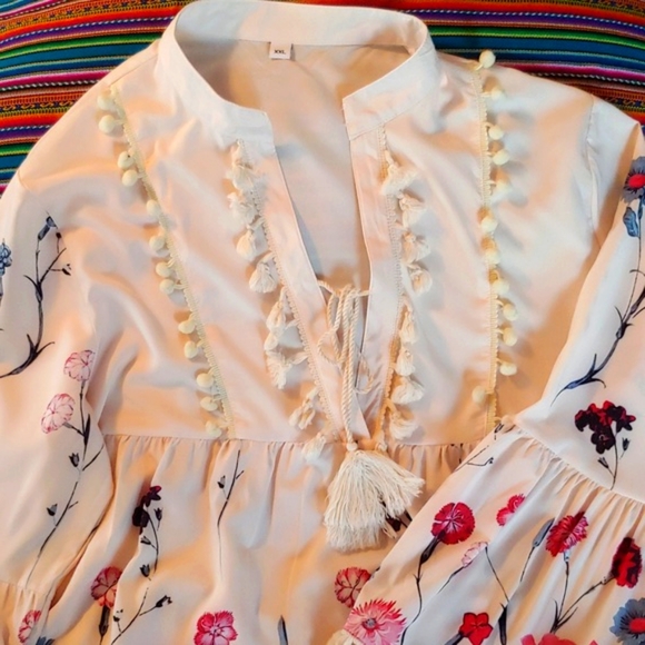 Women's Soft and Flowing Floral High Waist Lounge Dress, XXL - Picture 15 of 16